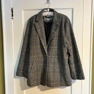 Oversized American Eagle Plaid Blazer, size XL